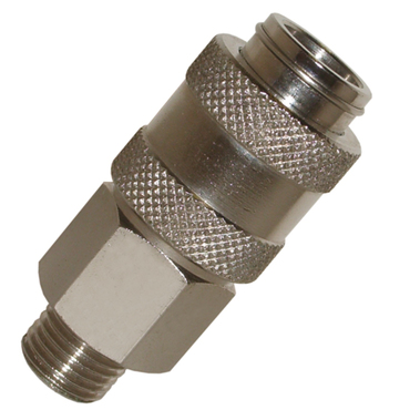 Quick release coupling nickel plated brass male BSPP(G)